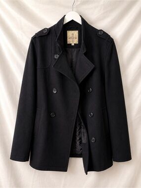 American Rag Black Military Wool Blend Jacket Coat Women’s Large